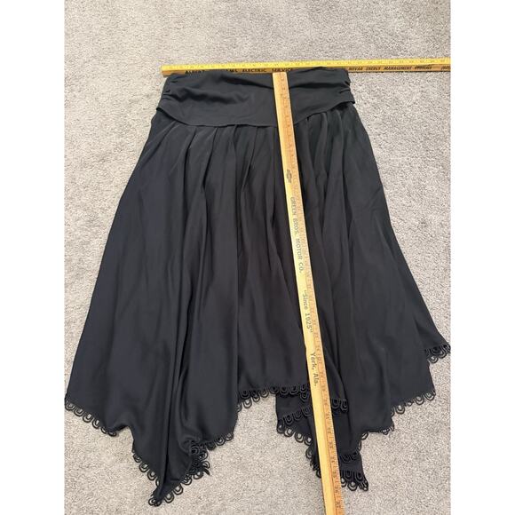 Aleeza Paris Paradise Skirt High Low Asymmetrical Hem Black XL NWT $129 MSRP - Picture 4 of 9